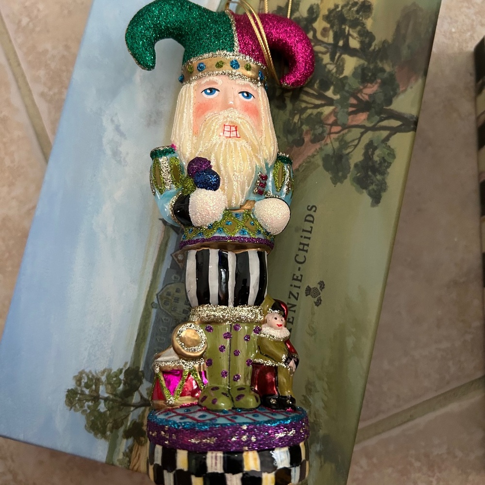 Mackenzie Childs Jester Nutcracker ornament NIB. Last Chance before I remove!